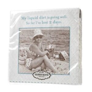 Shannon Martin Design‎ Cocktail Napkins Vintage 50s Women Theme Liquid Diet